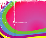 Colorful Vector in pink Background